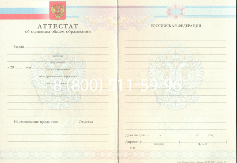 Купить Аттестат за 9 класс 2007-2010 годов в Серпухове Купить Аттестат за 9 класс 2007-2010 годов в Серпухове