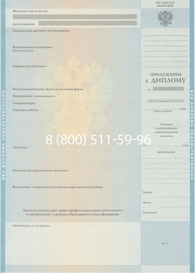Заказать Диплом специалиста 2010-2011 годов в Серпухове